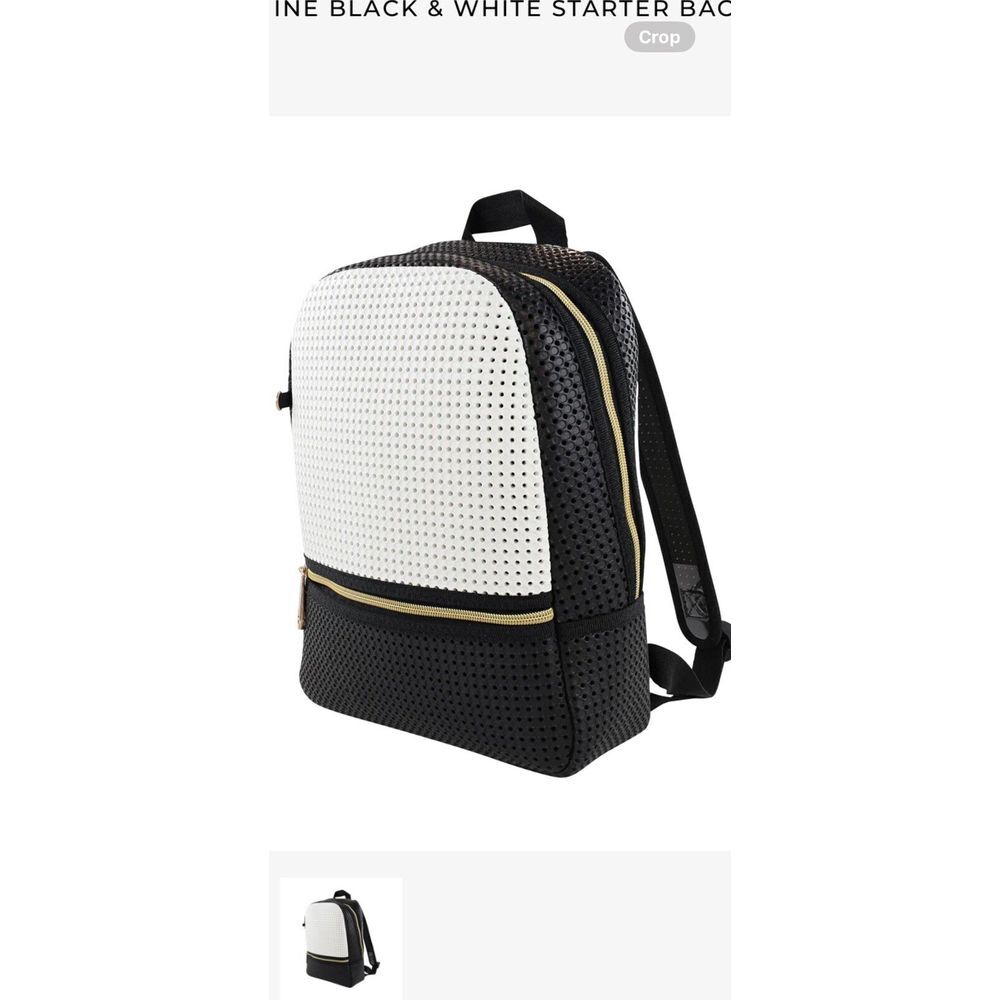 Eight+Nine Black & White Starter Backpack 13x10x4"